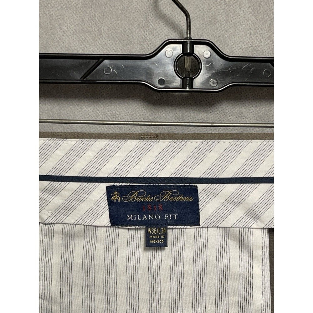 Brooks Brothers Pants Men 36X34 Beige Italy Reda Flexo Merino Wool‎ Milano Luxe - Picture 9 of 11